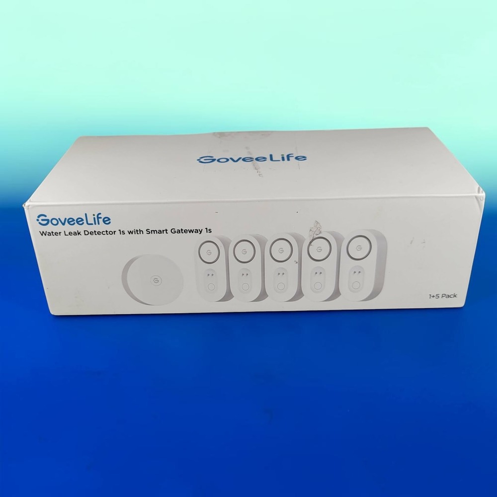 GoveeLife Water Leak Detector 1s Smart Gateway 1s 5 Pack + Smart Gateway H5059